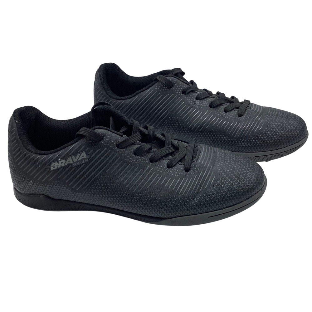 Brava Soccer Men Turf Shoes Black Cleats 167245 Size 7.5 D Low Top Training